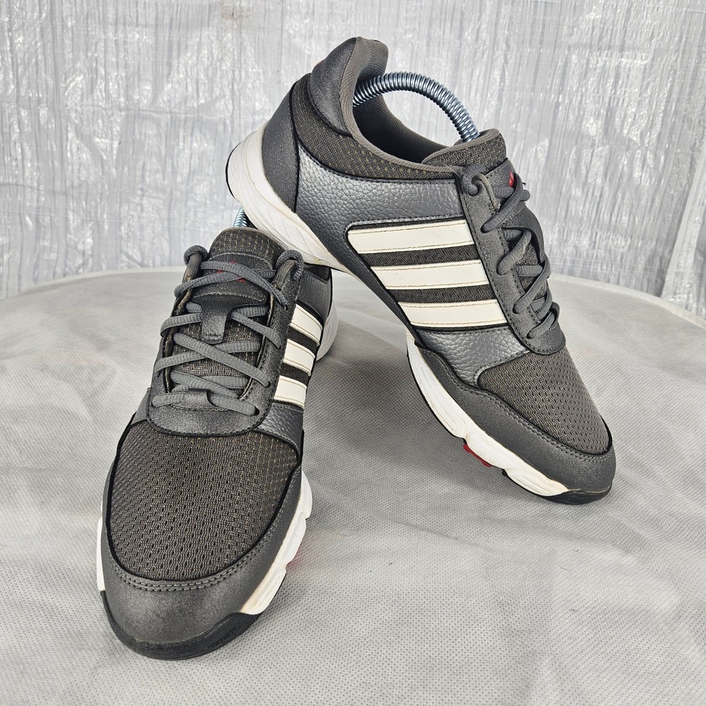 Adidas Tech Response Golf Shoes Mens 8 Grey White Cleats F33551 Low Top Sneakers